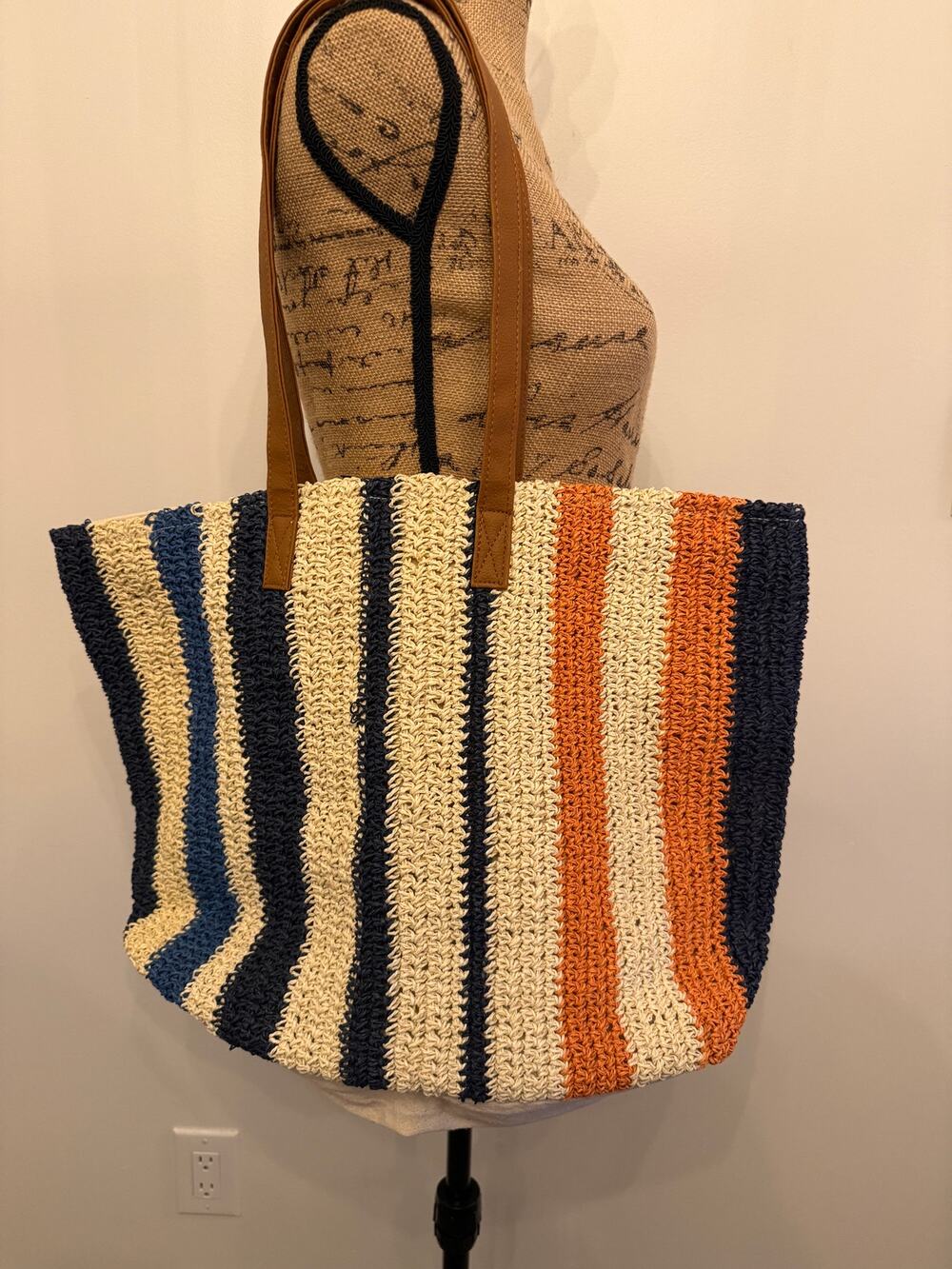 Rays for Days Multicolor Woven Beach Bag Tote